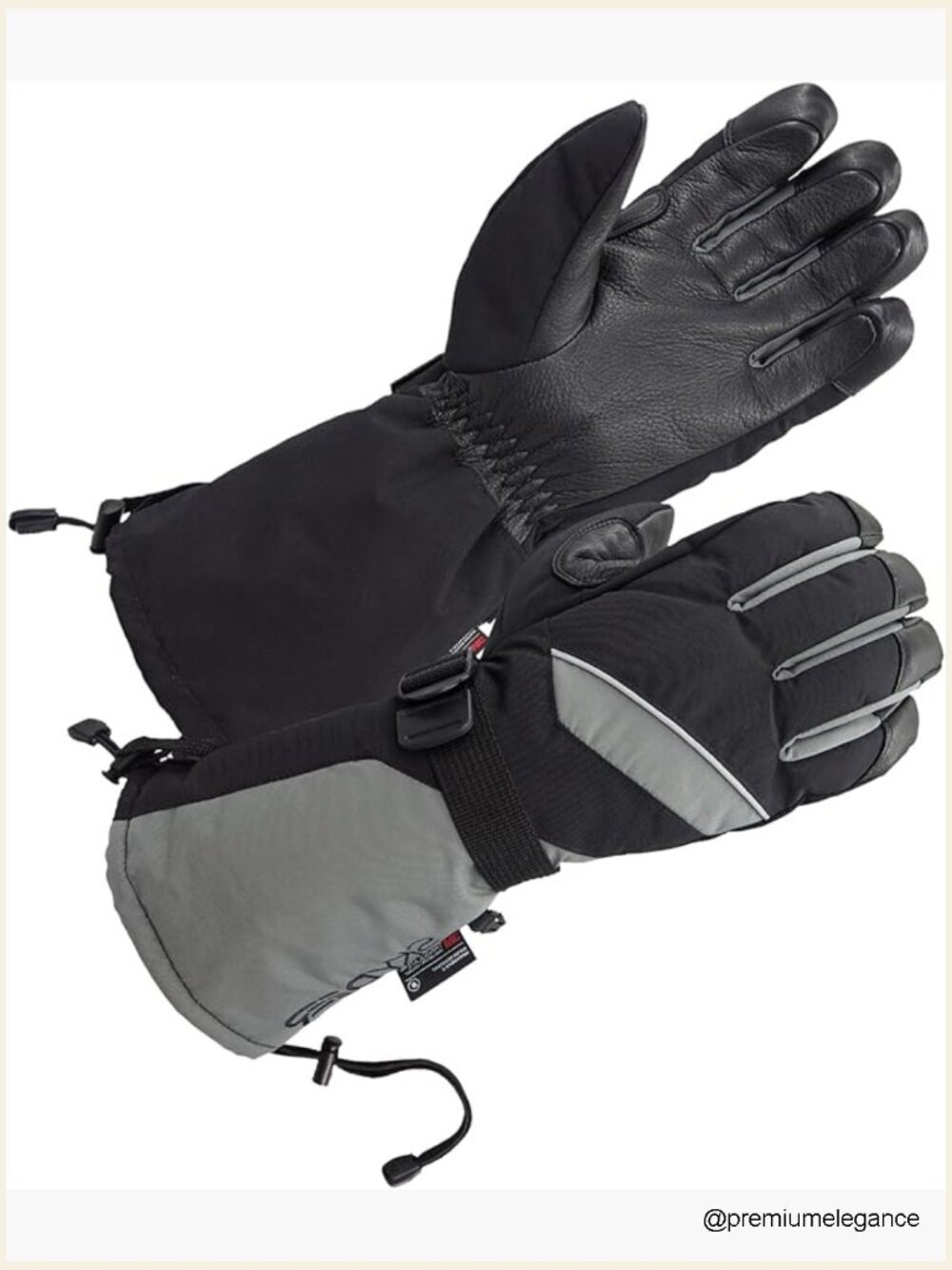 Genuine Deerskin Leather Ski Gloves with 150G Thinsulate